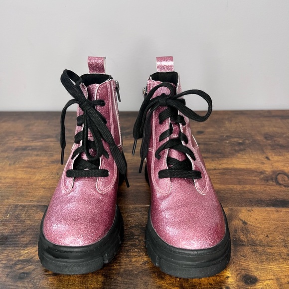 Ugg Girls Size 13 Ashton Lace Up Glitter Big Kids - Picture 6 of 12